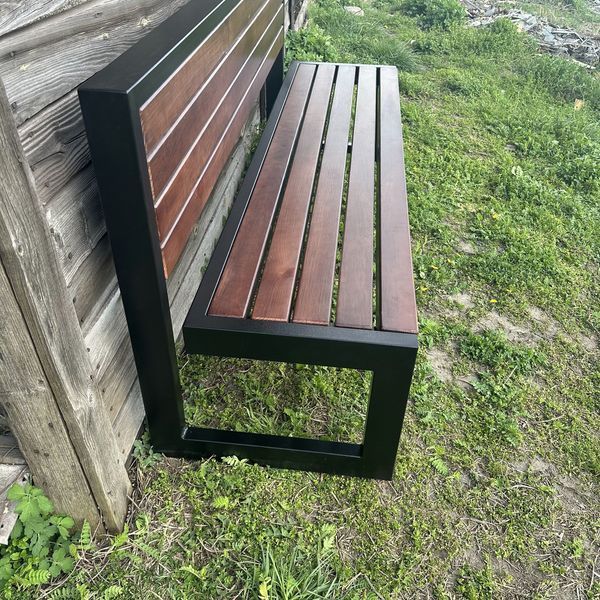 Скамейка парковая Mzavod Лофт со спинкой 4090310100503 фото