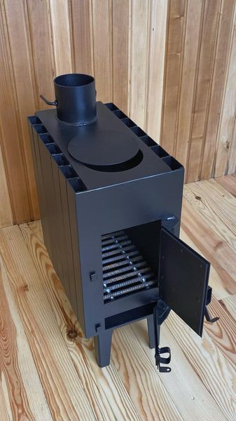 Печь-буржуйка Mzavod BP-100RV 4мм с радиатором и варочной поверхностью 5мм 2010510100006 фото