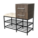 Банкетка для взуття Mzavod Каліфорнія-1R 70 см велюр бежевий/ріголетто темний 3-1-9005 4011150103011 фото 3